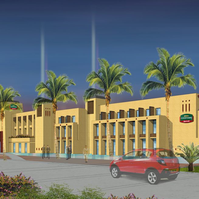 julianrincon Julian Rincon INTERNATIONAL D'ARCHITECTURE international darchitecture International d'architecture Atelier 3 atelier 3 Courtyard resort marrakech by marriott Hotel et commercial